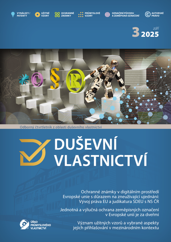 Nové číslo časopisu Duševní vlastnictví 03/2025